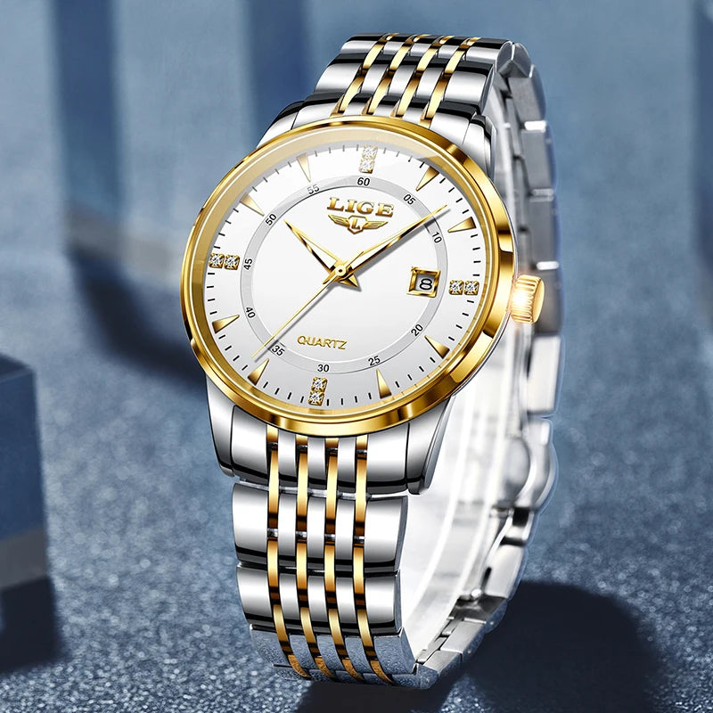 Montre Femme LIGE Acier Inoxydable Étanche | MDN Store