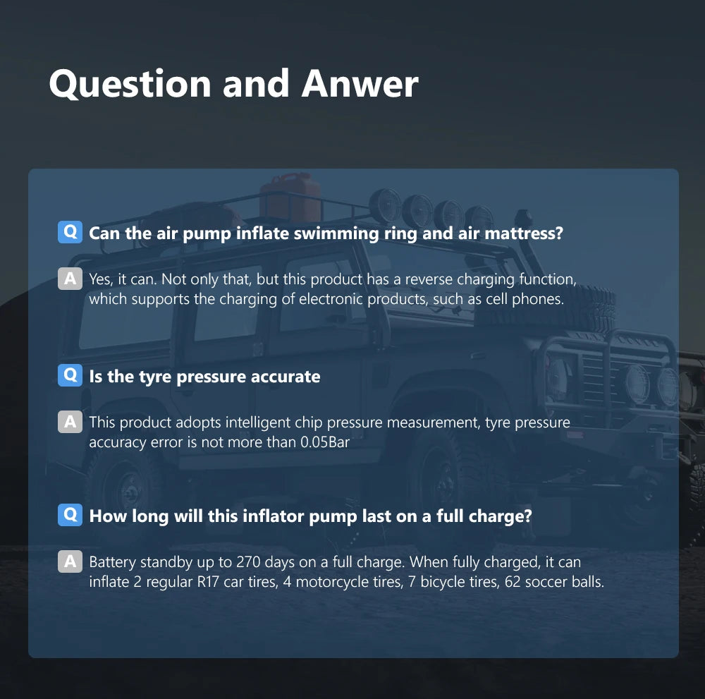 Compresseur Air Portable 12V 150PSI LED | MDN