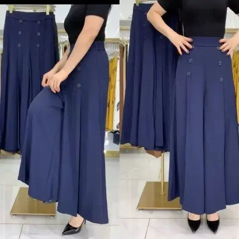 Pantalon Large Femme Anti-Froissage Noir | MDN Store