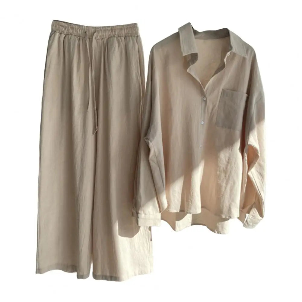 Ensemble Femme 2 Pièces Lin Décontracté | MDN Store