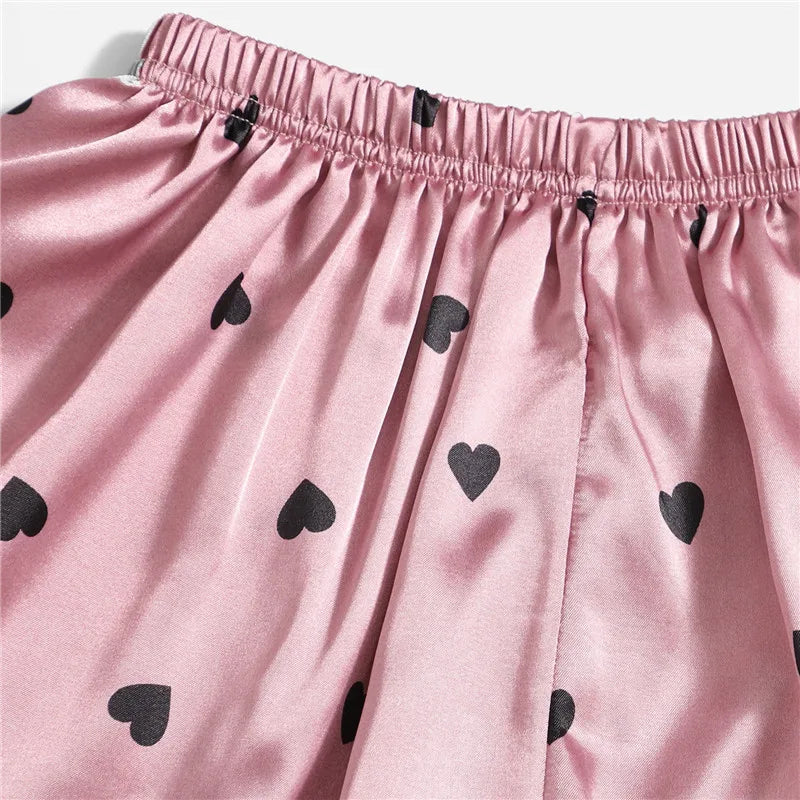 Pyjama 4 Pièces Satin Nuisette | MDN Store