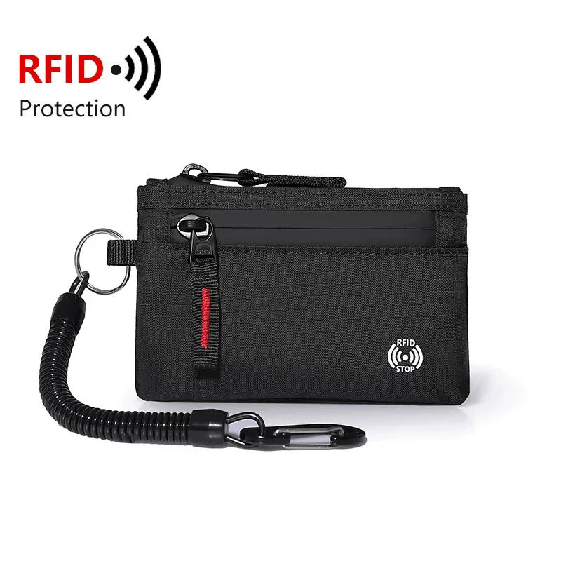 Mini Portefeuille RFID Nylon Mixte - Porte-Monnaie Compact | MDN