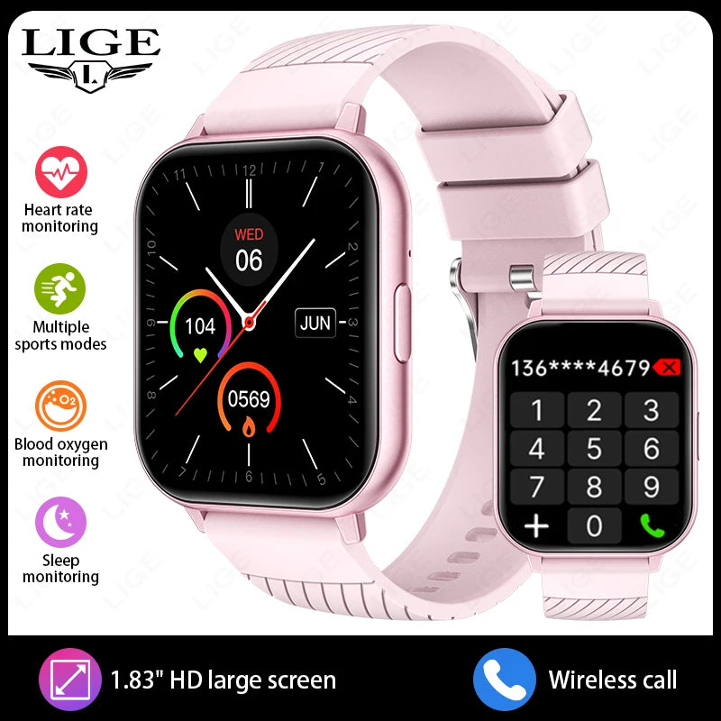 Montre Connectée Femme LIGE Tactile Personnalisable | MDN Store