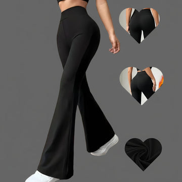 Pantalon Évasé Taille Haute Soie Glacée | MDN Store
