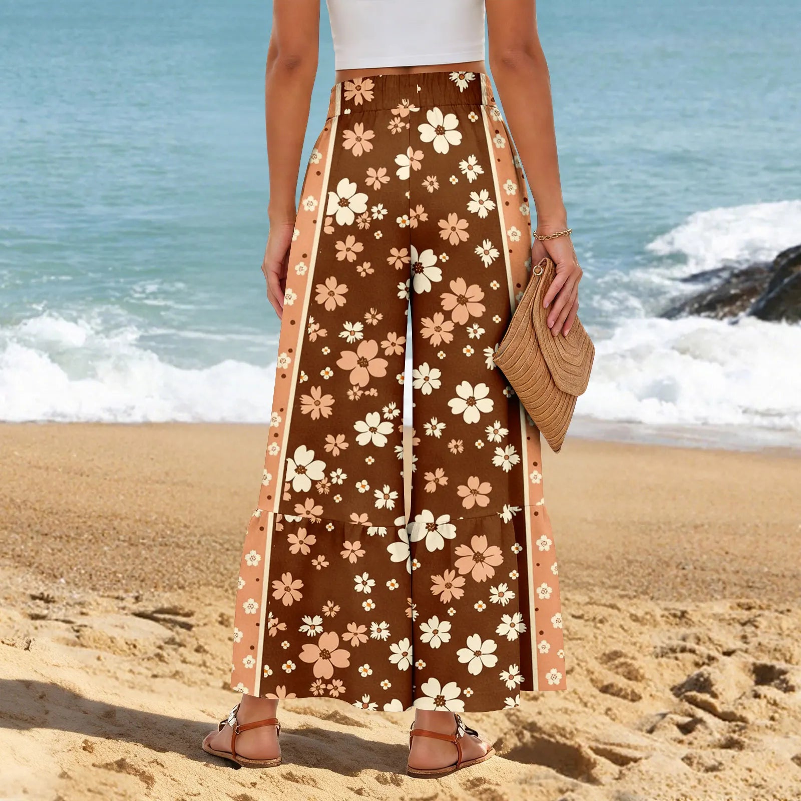 Pantalon Bohème Imprimé Floral Femme | MDN Store