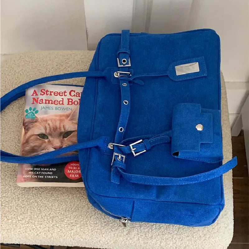 Sac à Main Femme Cuir Daim Vintage Grande Capacité Bureau - MDN