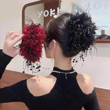 Chouchou Fleur Perle Plume Vintage | MDN Store