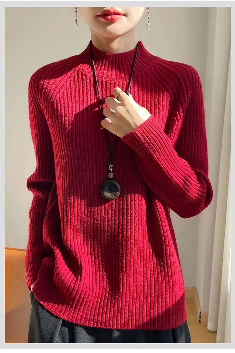 Pull Sans Manches Femme Col Montant Tricot Epais Layering 6 Coloris | MDN Store
