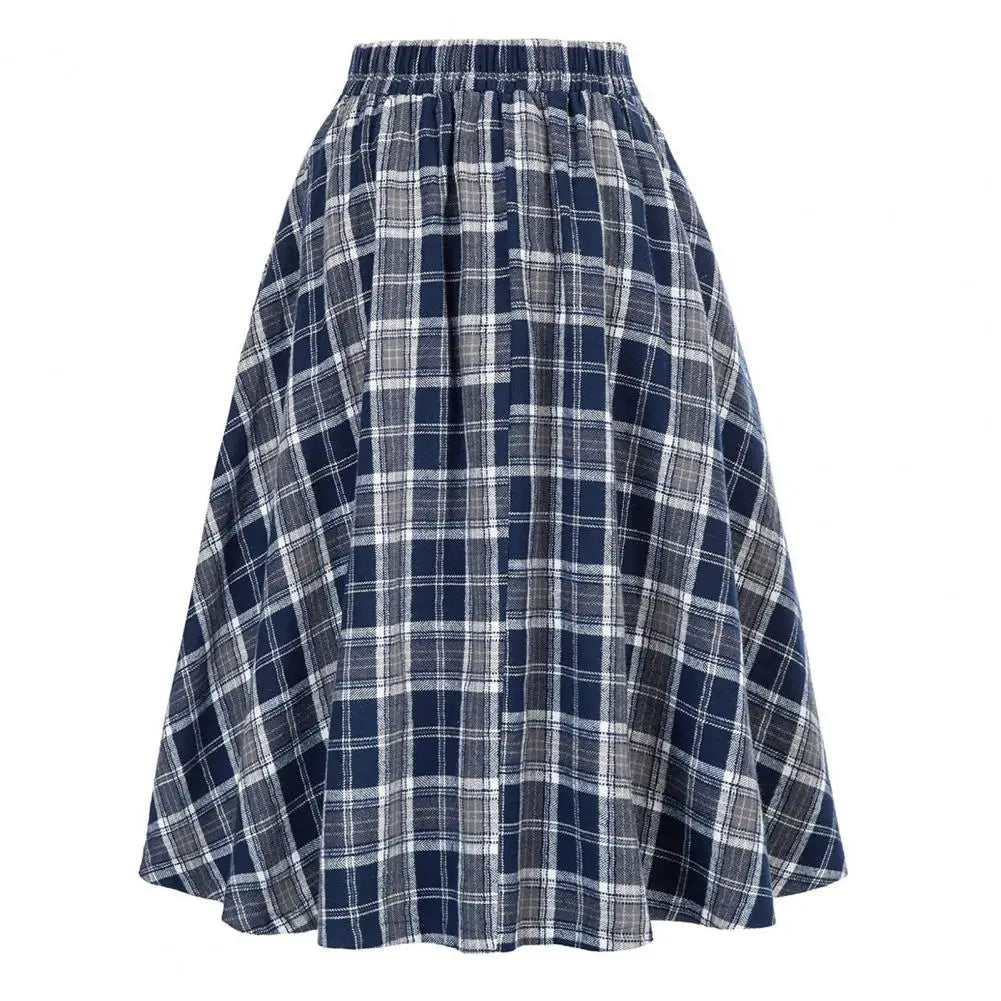 Jupe Femme Carreaux Taille Haute Rétro | MDN Store