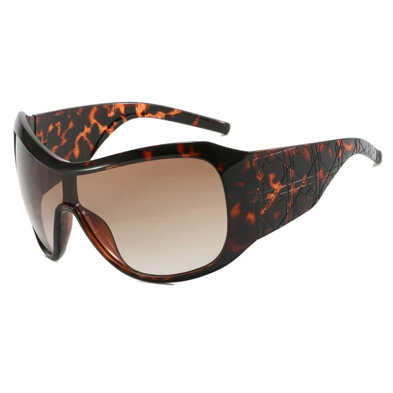 Lunettes de Soleil Y2K Oversize Monobloc UV400 - Femme | MDN