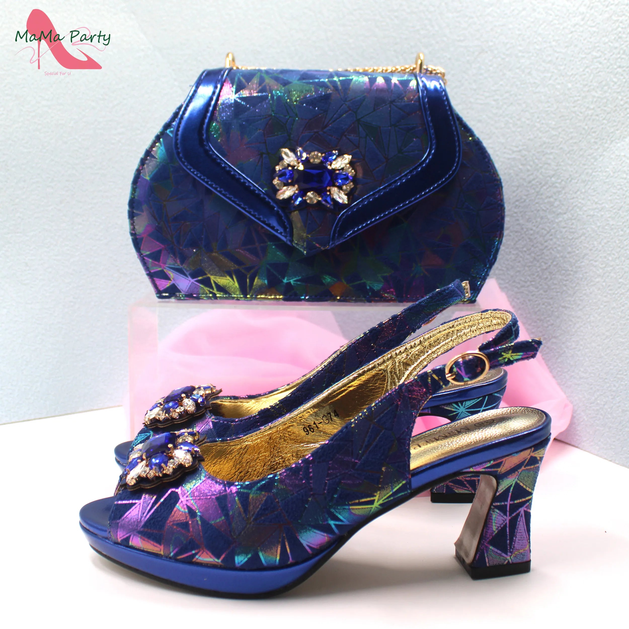 Escarpins Talon Carré Bout Ouvert Femme Soirée Mariage Élégant | MDN Store 25