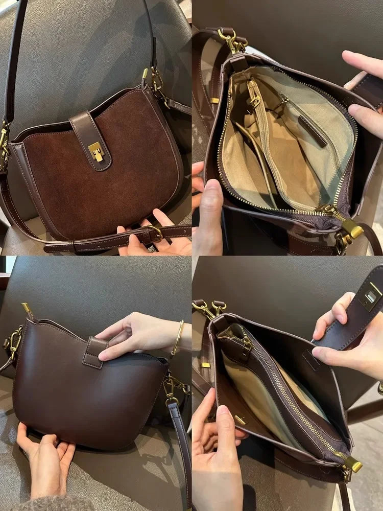 Sac Cabas Cuir Véritable Daim Luxe | MDN Store