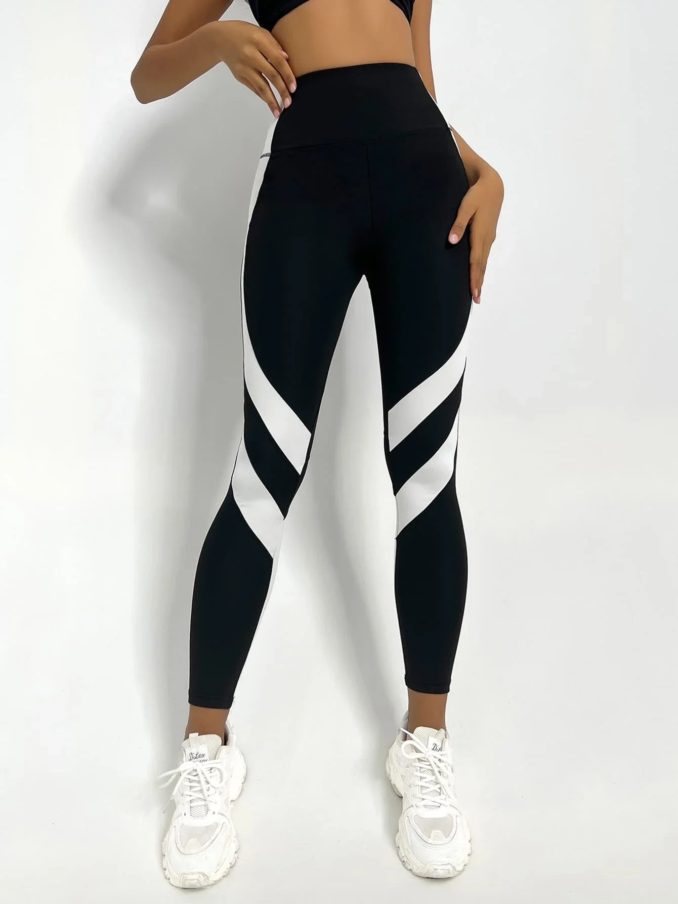 Legging Femme Yoga Bicolore Taille Haute | MDN Store