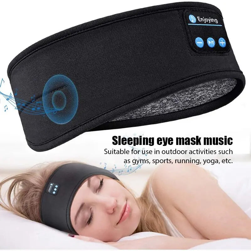 Bandeau Bluetooth Sport Sommeil Écouteurs Sans Fil Masque Yeux Musical | MDN