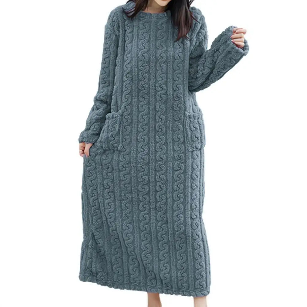 Chemise Nuit Flanelle Poches Hiver | MDN Store