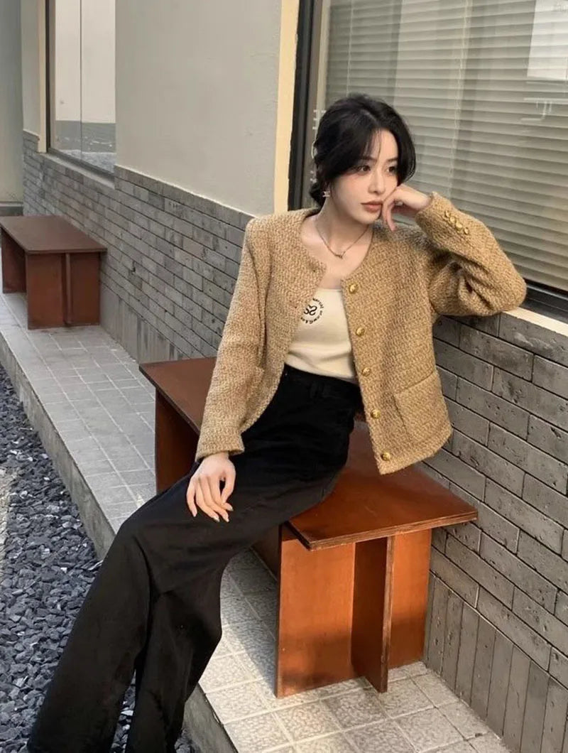 Veste Courte Tweed Poches | MDN