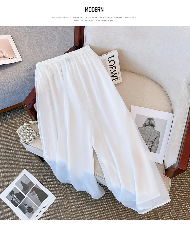 Pantalon Jupe Mousseline Brodé Femme | MDN Store