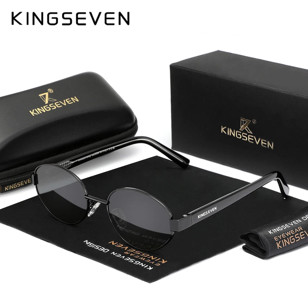 KINGSEVEN Lunettes de Soleil Rétro Ovale Polarisées UV400 Femme Luxe | MDN Store 25