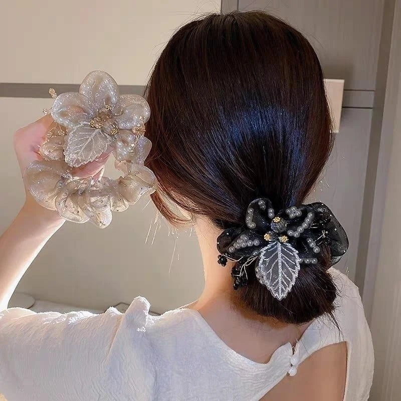 Chouchou Fleur Organza Strass | MDN Store