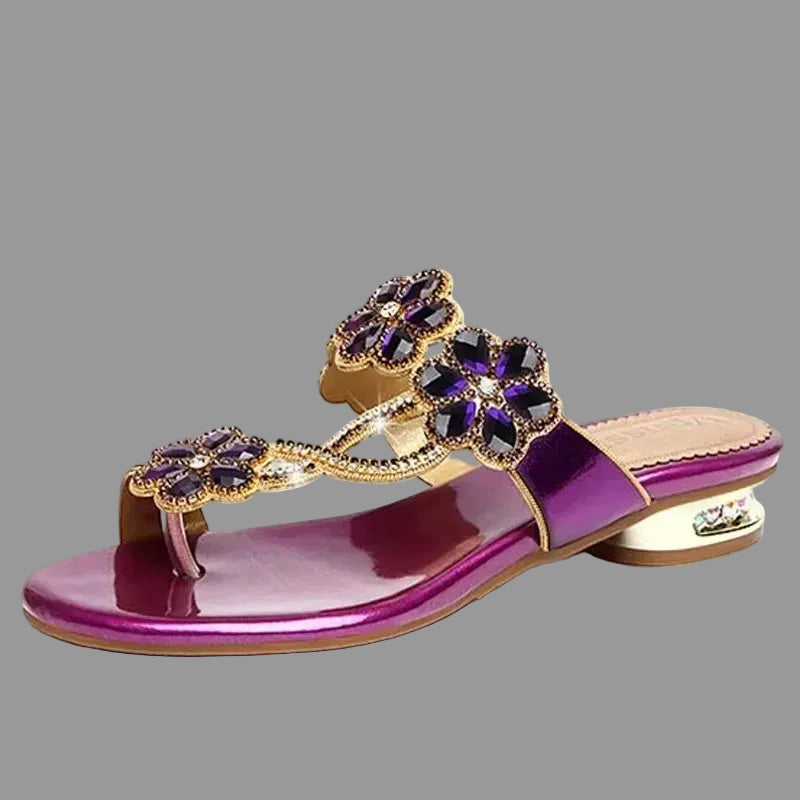 Sandales Femme Strass Élégantes Plage Été Tongs | MDN Store
