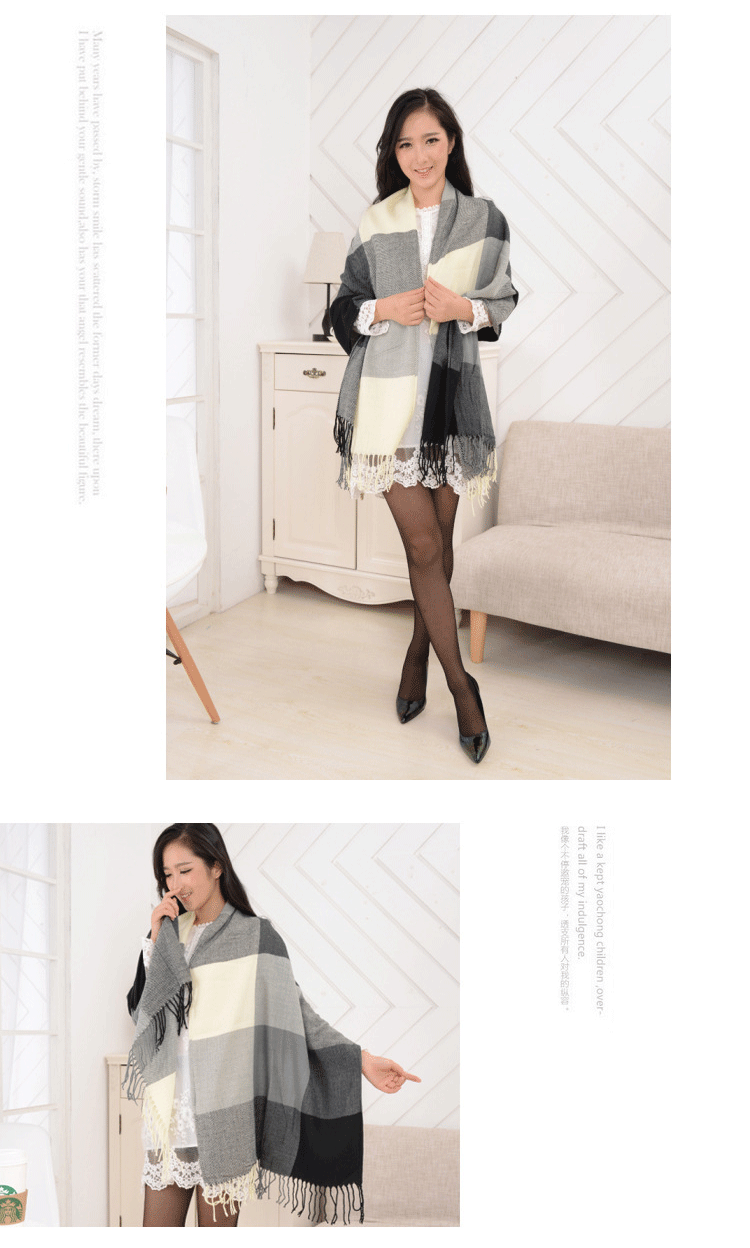 Écharpe femme à carreaux en polyester | MDN Store 25