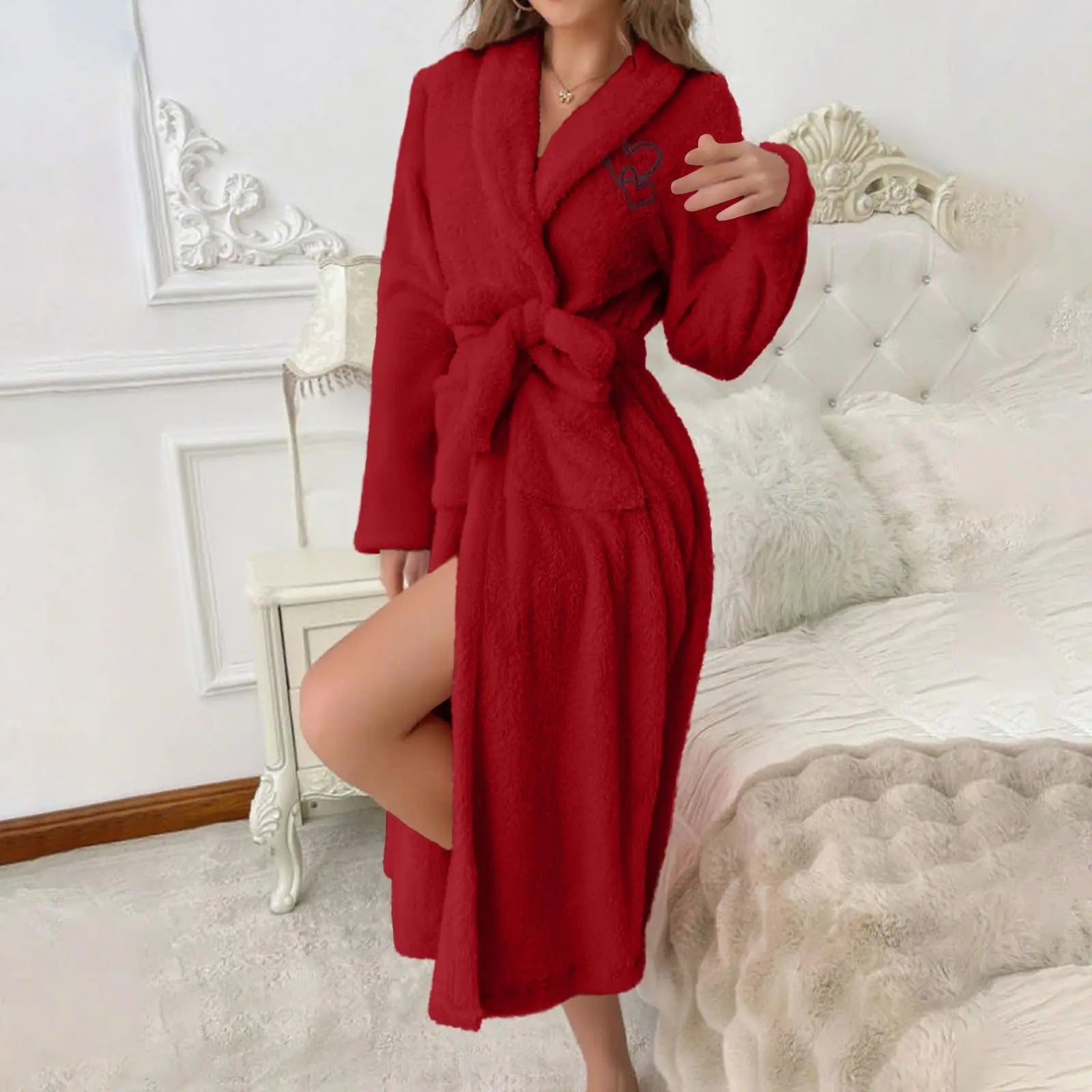 Peignoir Peluche Manches Longues Hiver | MDN Store