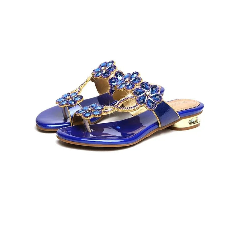 Sandales Femme Strass Élégantes Plage Été Tongs | MDN Store