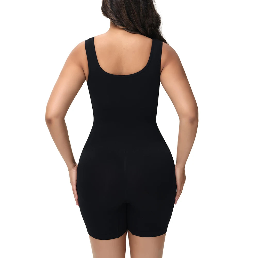 Body Gainant Bretelles Larges Shorty Femme - Gaine Complète Ventre Plat Confortable | MDN