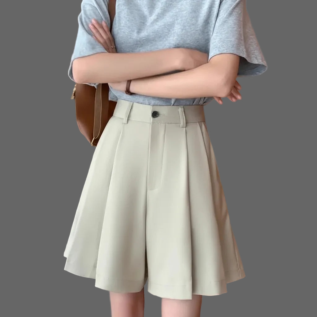 Short Femme Taille Haute Large Coupe Ample | MDN