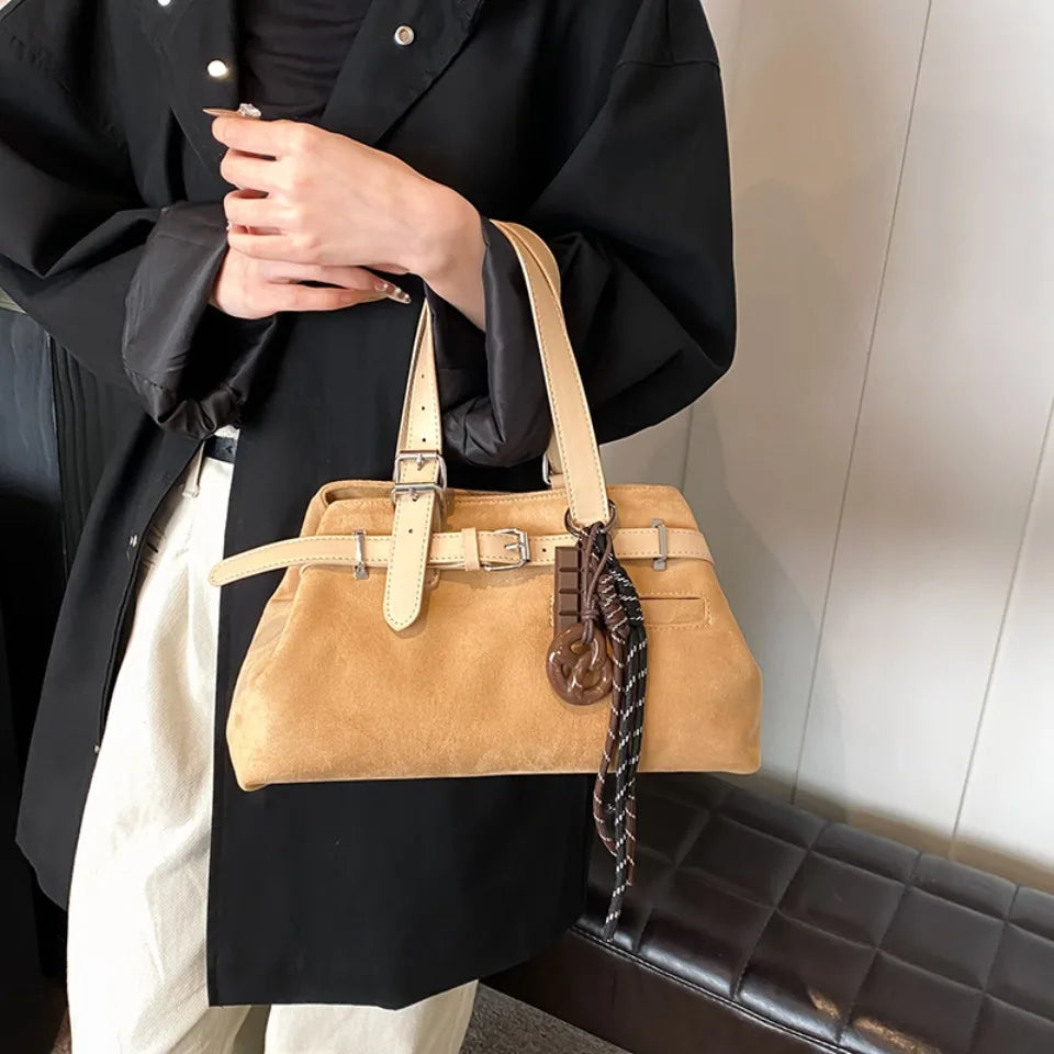 Sac Cuir Daim Boucle Ceinture Hiver | MDN Store