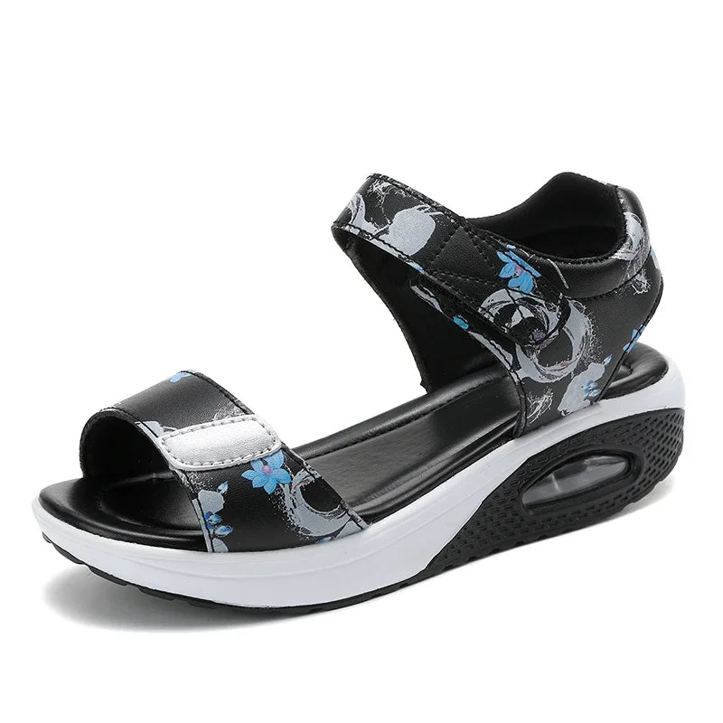 Sandales Plateforme Femme Confort Cuir Plage Sport | MDN