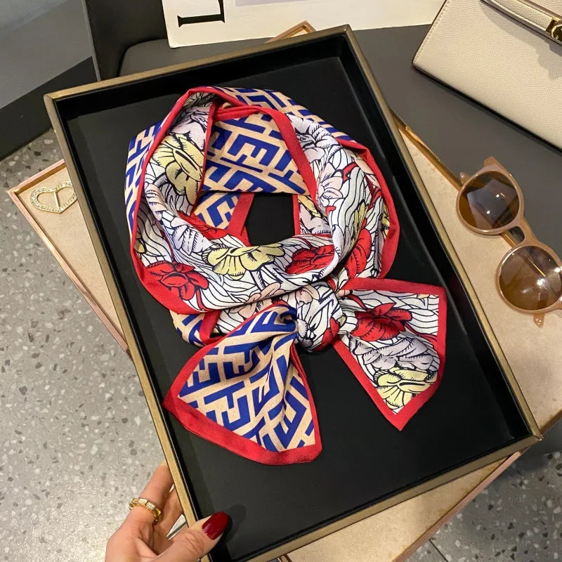Foulard Soie Long Étroit Femme Cravate | MDN Store