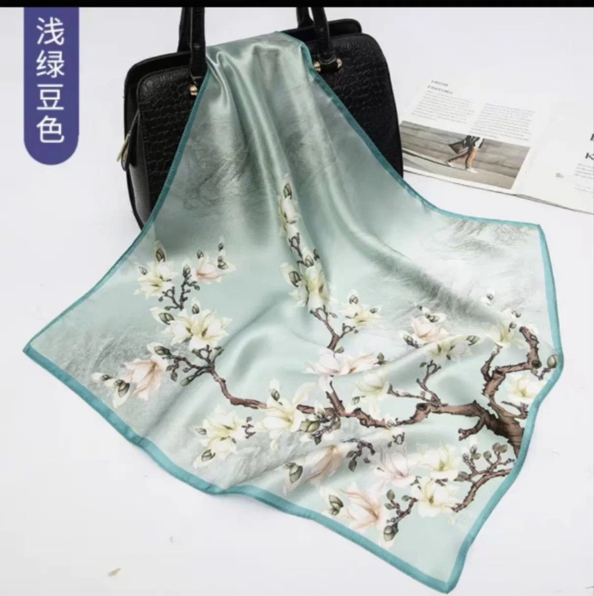 Foulard Carré Soie Mûrier 100% Rose 70x70cm Femme | MDN Store