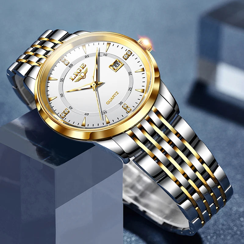 Montre Femme LIGE Acier Inoxydable Étanche | MDN Store