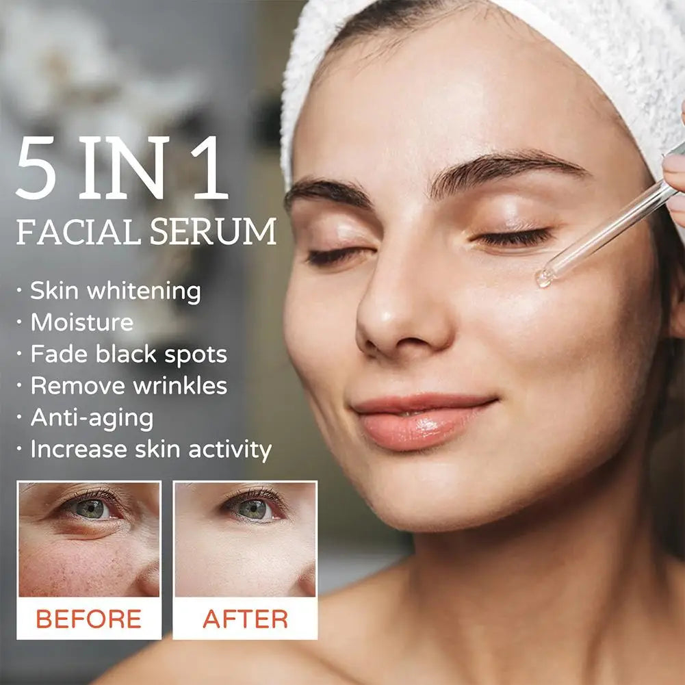 Sérum Visage 5 en 1 Vitamine C 30% Niacinamide Acide Hyaluronique Anti-Rides | MDN Store