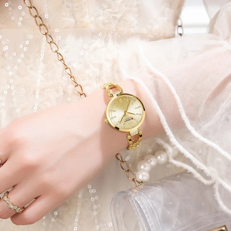 Montre Quartz Femme Acier Inoxydable Elegante Bracelet Fashion | MDN Store 25