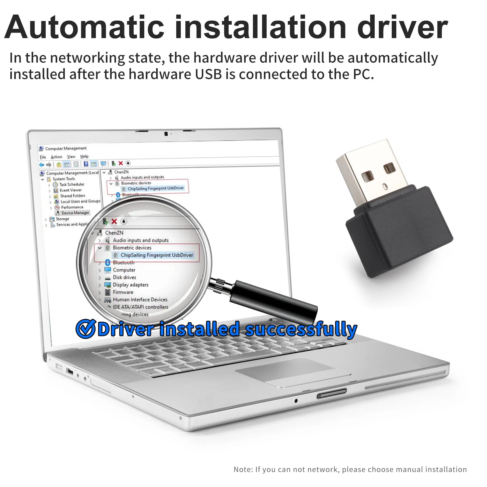 Lecteur Empreinte Digitale USB Biométrique Windows Hello Sécurité PC | MDN Store
