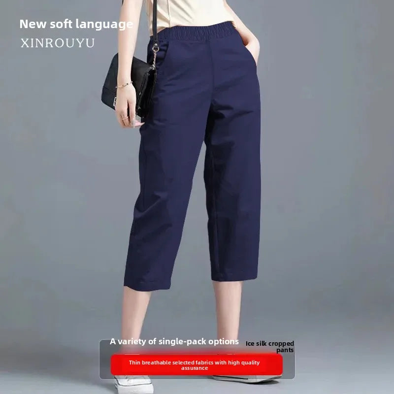 Pantacourt Large Soie Glacée Été Femme | MDN Store