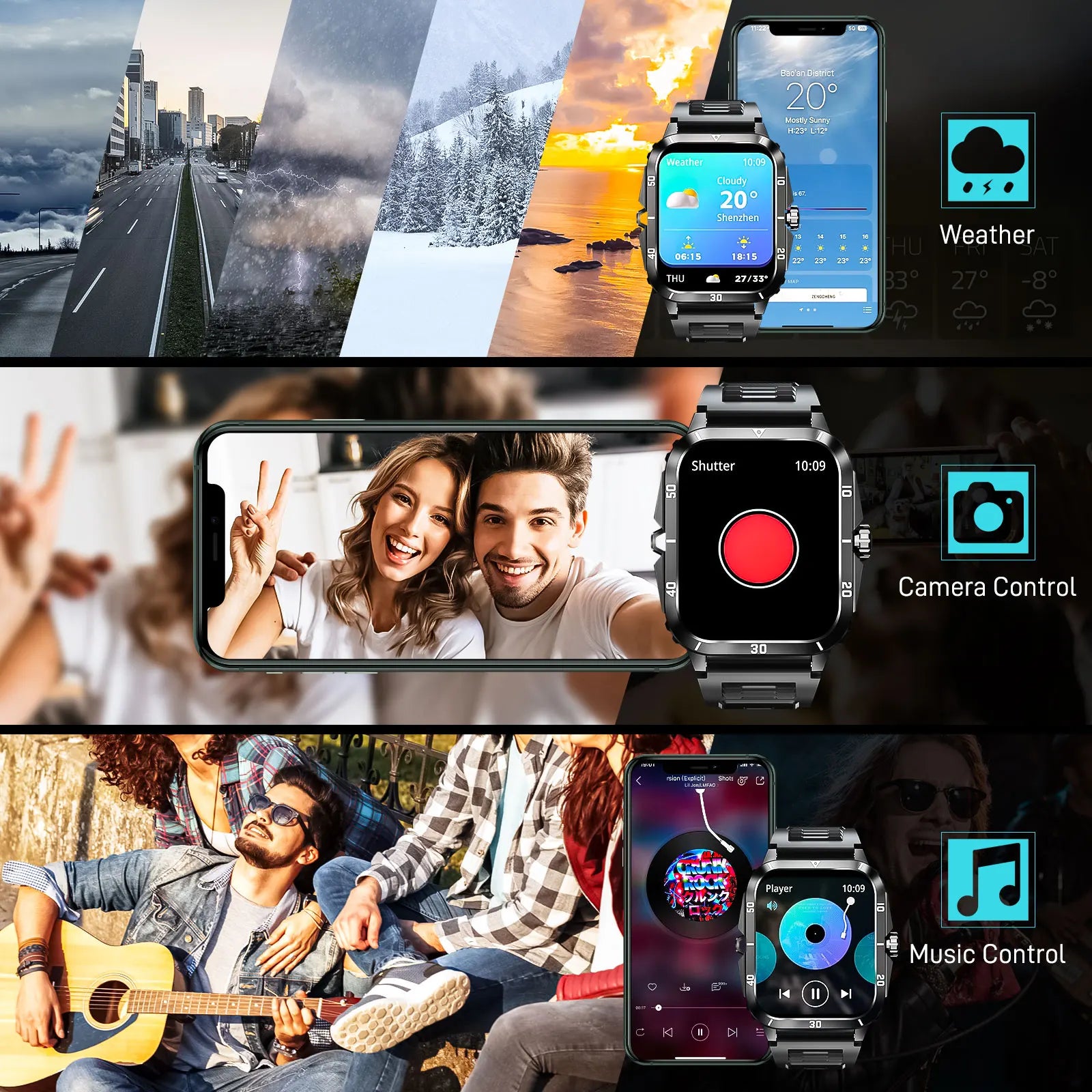 Montre Connectée Sport 1.96" Appels Bluetooth Étanche | MDN Store