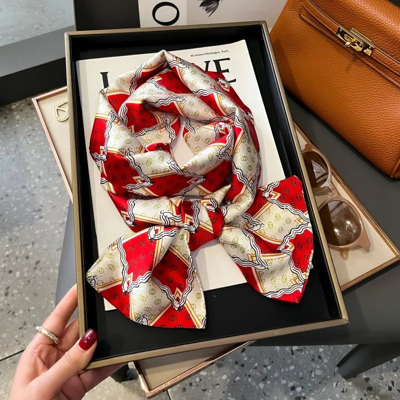 Foulard Soie Long Étroit Femme Cravate | MDN Store