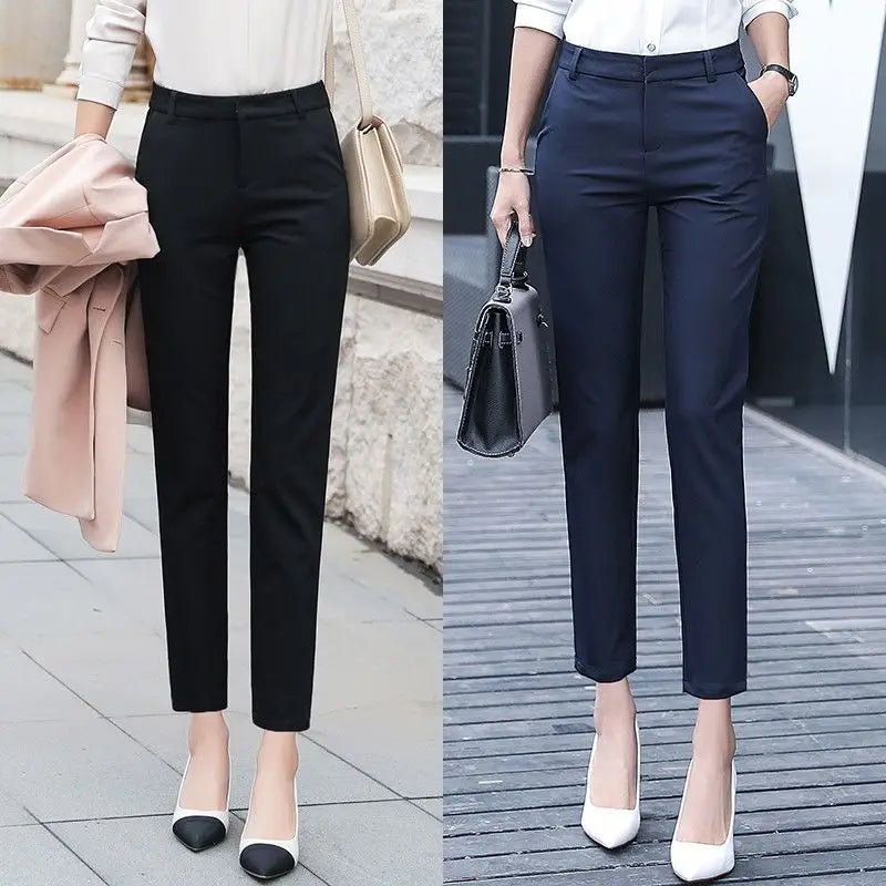 Pantalon Costume Taille Haute Slim Noir | MDN Store