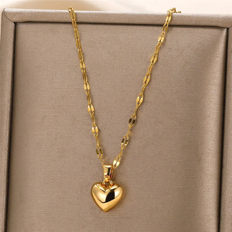 Collier Coeur Amour Femme Pendentif Chaine Tendance | MDN Store 25