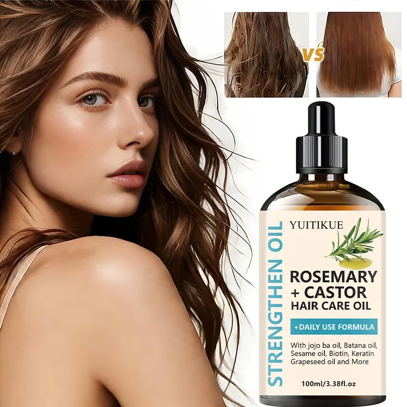 Huile Capillaire Romarin Ricin Jojoba Biotine Keratine Croissance Cheveux 100ml | MDN Store 25