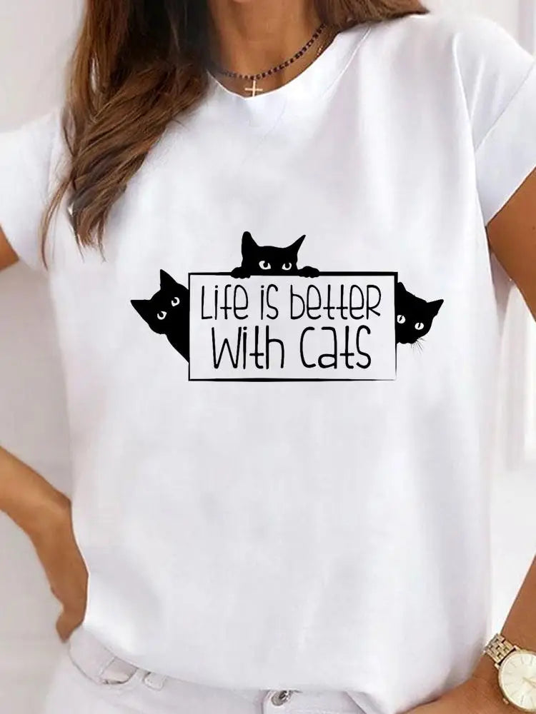 T-Chemise Patte Léopard Chat Chien Femme | MDN Store