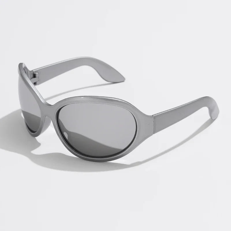 Lunettes de Soleil Y2K Punk Ovales - Femme & Homme UV400 | MDN