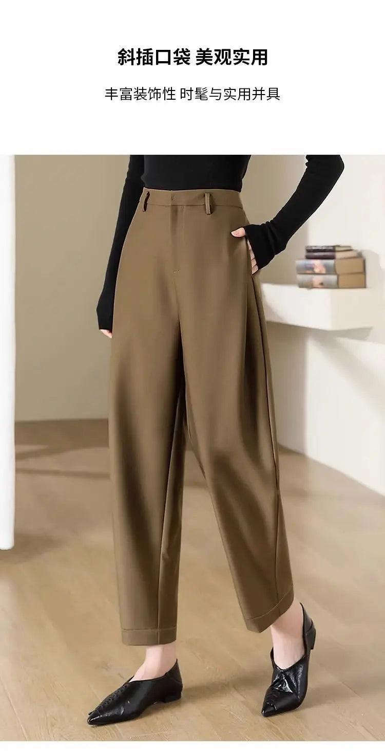 Pantalon Femme Cocon Tailleur 7/8 - Harlem Slim Printemps Mode Bureau Élégant | MDN Store
