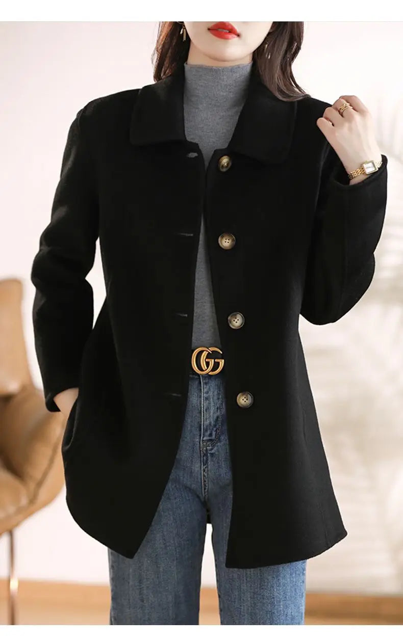 Veste Laine Femme Automne Hiver Slim Élégante | MDN Store