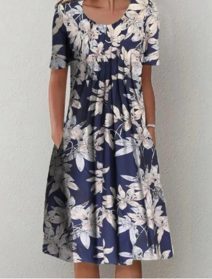 Robe Longue Femme Bohème Fleurie Volants Poches Été | MDN Store