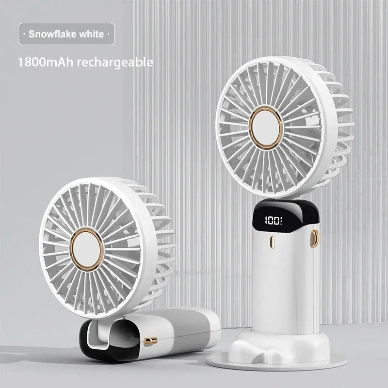 Mini Ventilateur de Cou Portable USB 5 Vitesses 1800mAh Ecran LED | MDN Store 25
