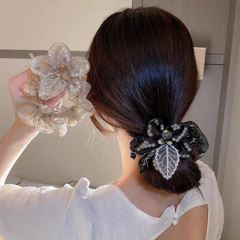 Chouchou Fleur Organza Strass | MDN Store